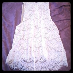 High Low lace Top